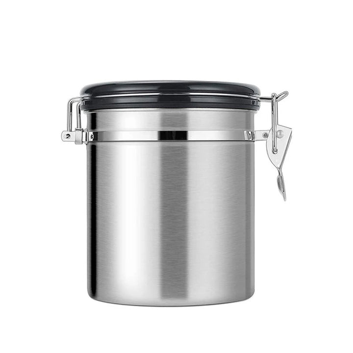 Lukket Kaffecontainer CO2 Ventil Oppbevaringsbeholder med Ske | Skanto