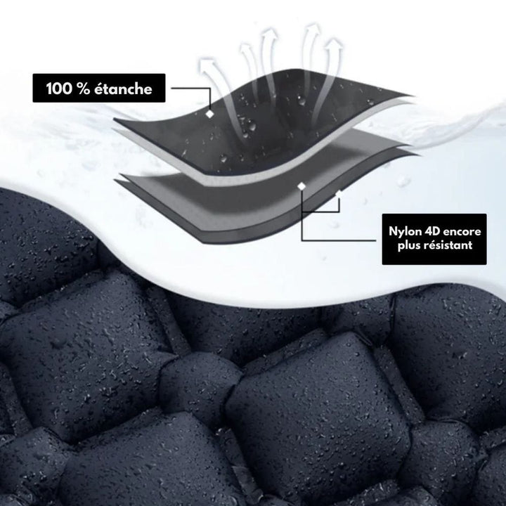 Skanto | AirTrek Mat – Oppblåsbar Campingmatte med Fotpumpe & Innebygd Pute