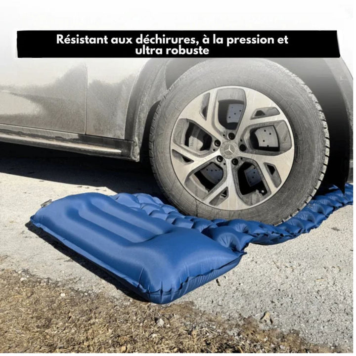 AirTrek-Matte – Aufblasbare Campingmatratze med Fußpumpe og integriertem Kissen