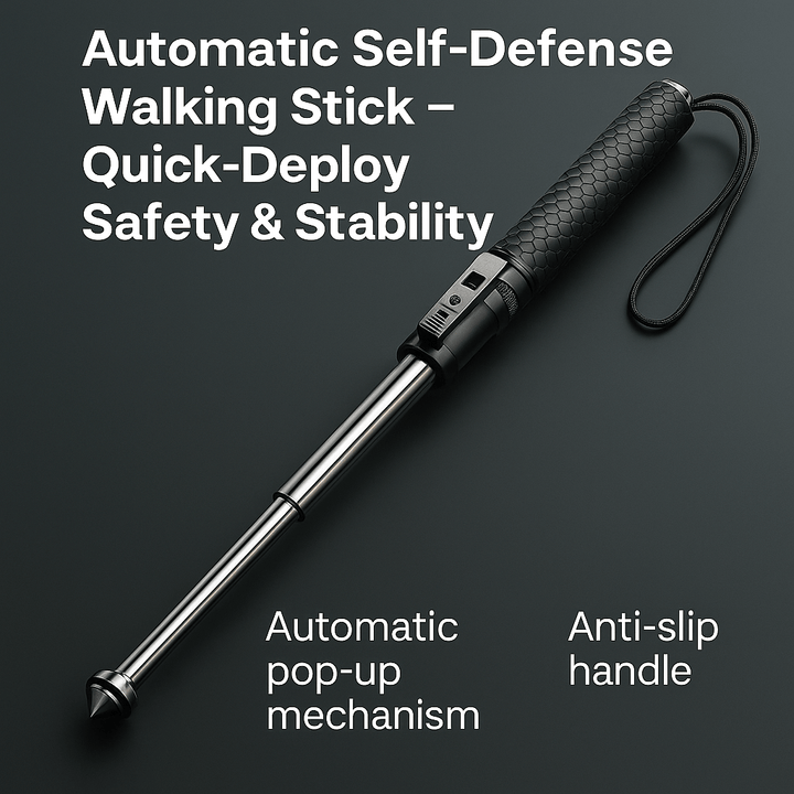 Skanto | AllGuard Stick – Automatisk Selvforsvar Gåstang med Stabilitetsstøtte