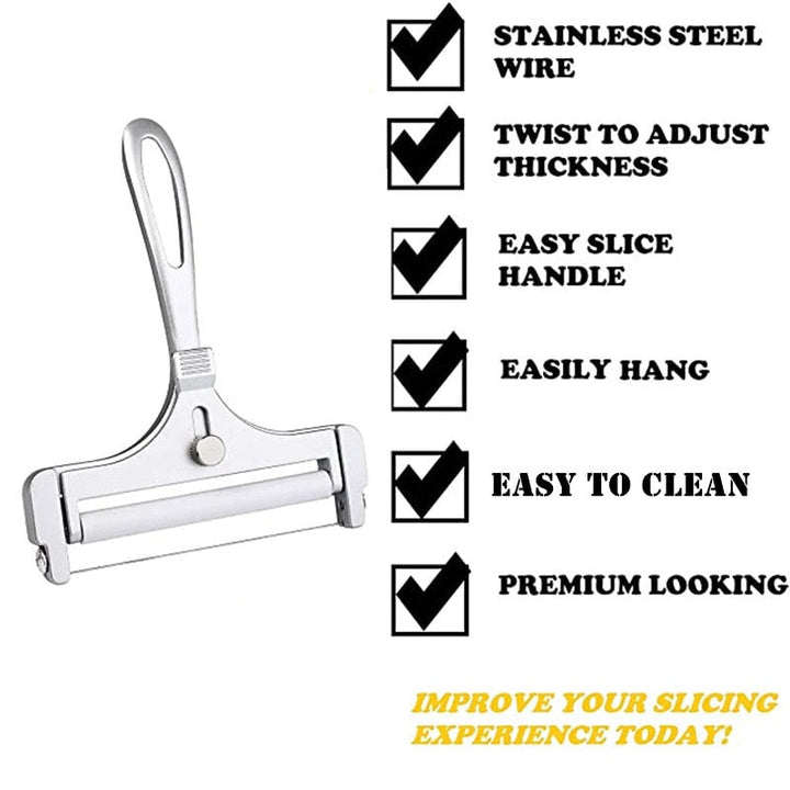 Aluminiumlegering Osteslicer Justerbar Tykkelse Kjøkkenverktøy | Skanto