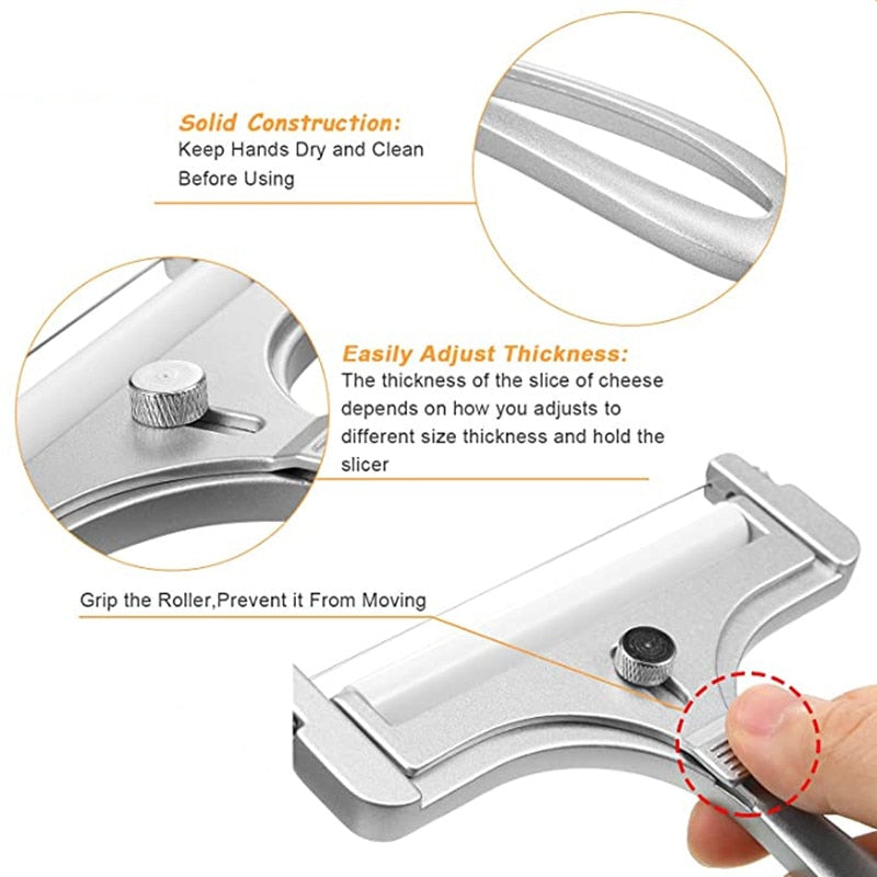 Aluminiumlegering Osteslicer Justerbar Tykkelse Kjøkkenverktøy | Skanto