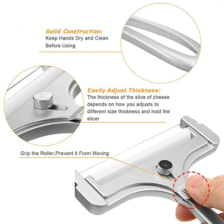 Aluminiumlegering Osteslicer Justerbar Tykkelse Kjøkkenverktøy | Skanto