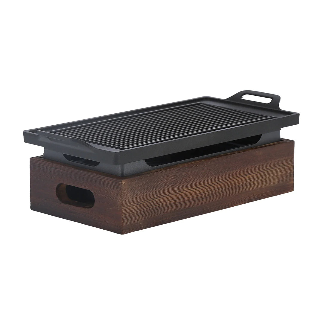 Aluminium Multifunksjons Røykfri Fat Non Stick BBQ Platte Grillpanne | Skanto