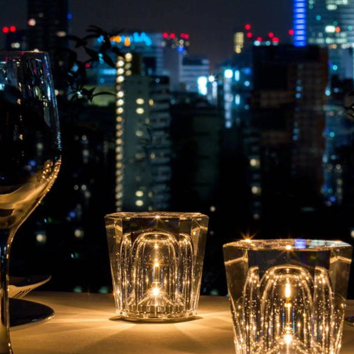 Lampe - Luksus Diamant Krystall LED Oppladbar tavlelampe