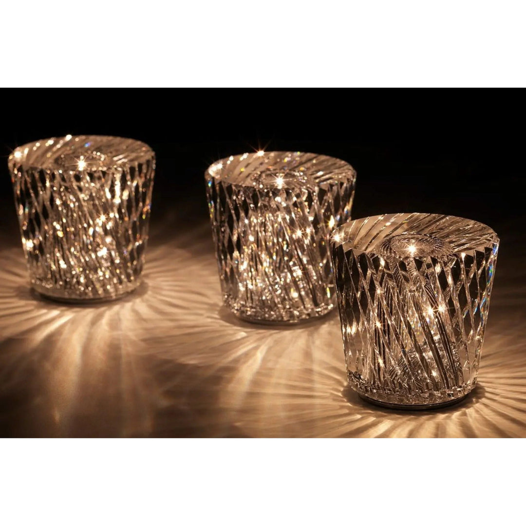 Lampe - Luksus Diamant Krystall LED Oppladbar tavlelampe