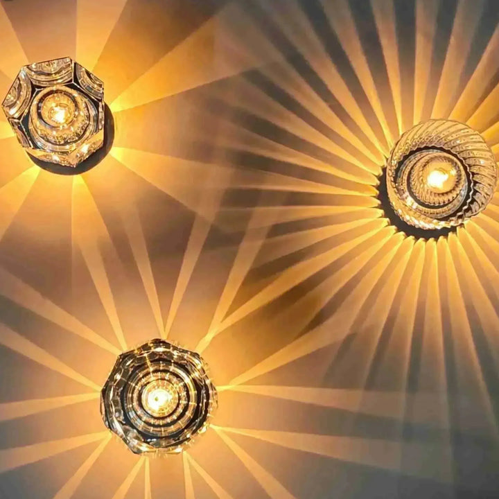 Lampe - Luksus Diamant Krystall LED Oppladbar tavlelampe