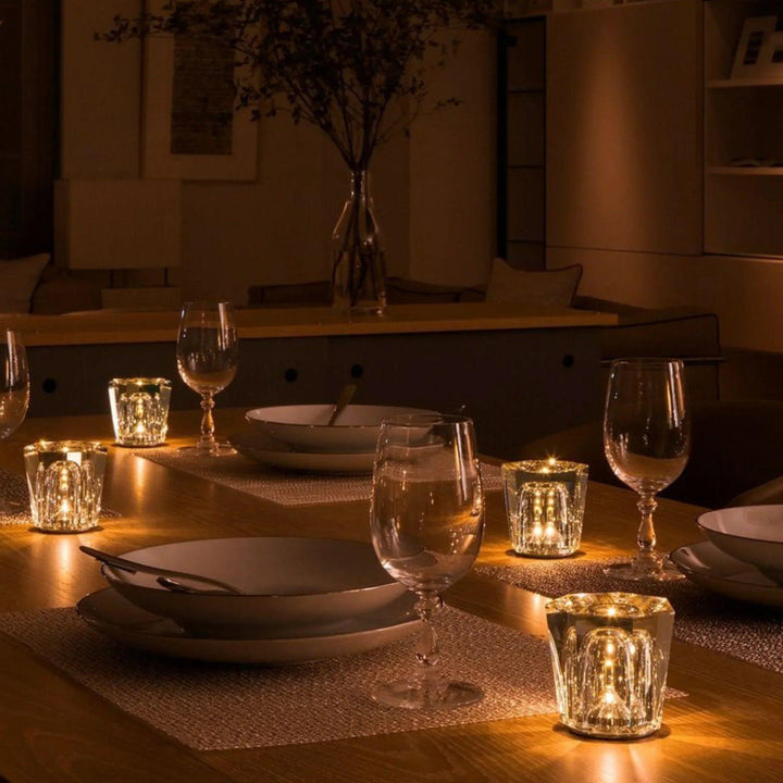 Lampe - Luksus Diamant Krystall LED Oppladbar tavlelampe