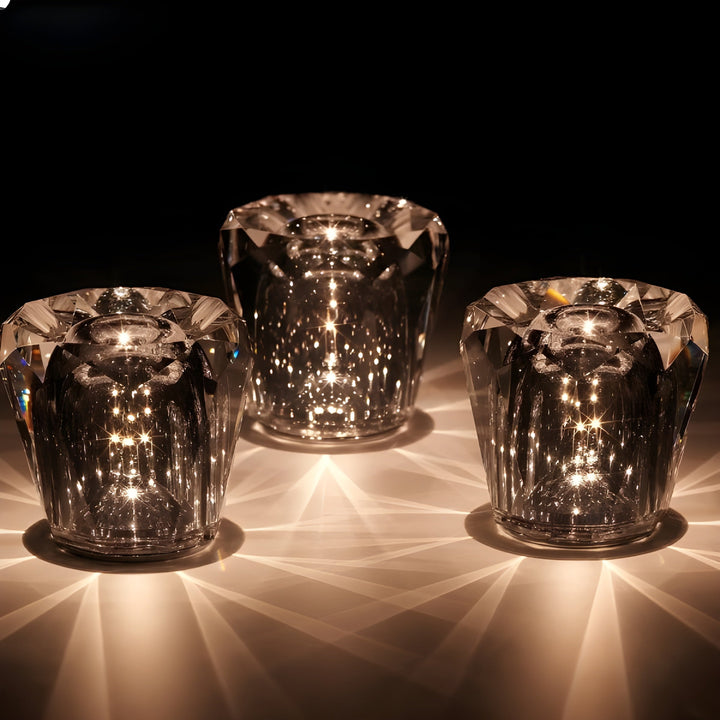 Luksuriøs Oppladbar Diamant Krystall Bordlampe - Lumière Diamant | Skanto