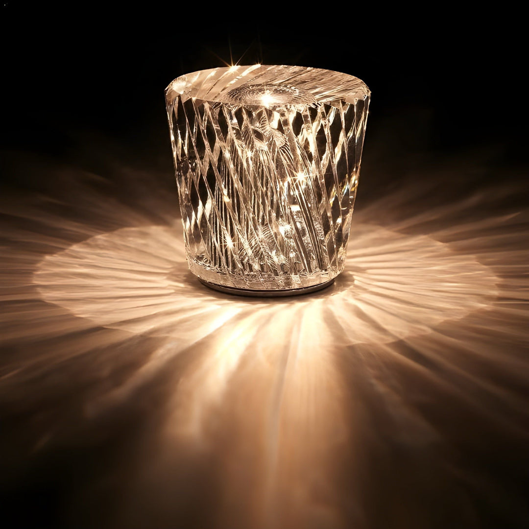 Lampe - Luksus Diamant Krystall LED Oppladbar tavlelampe