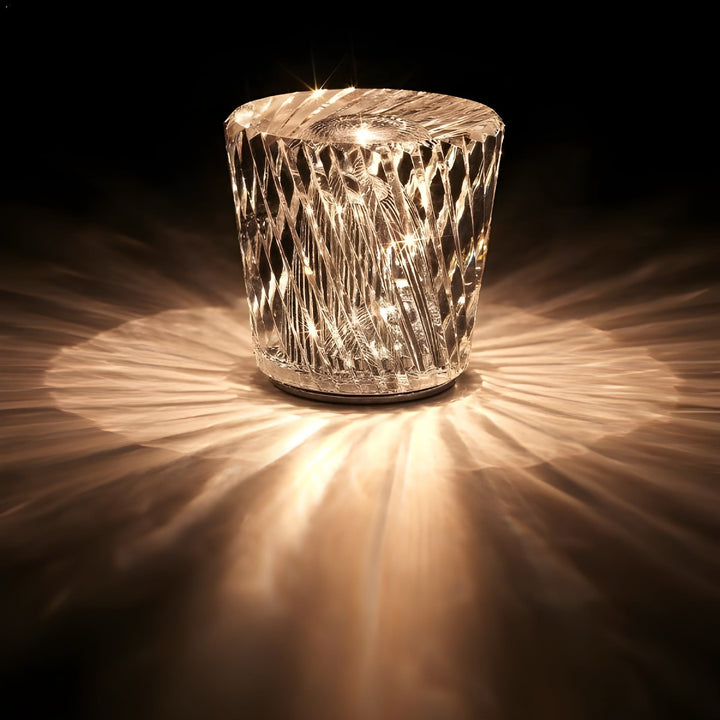 Lampe - Luksus Diamant Krystall LED Oppladbar tavlelampe