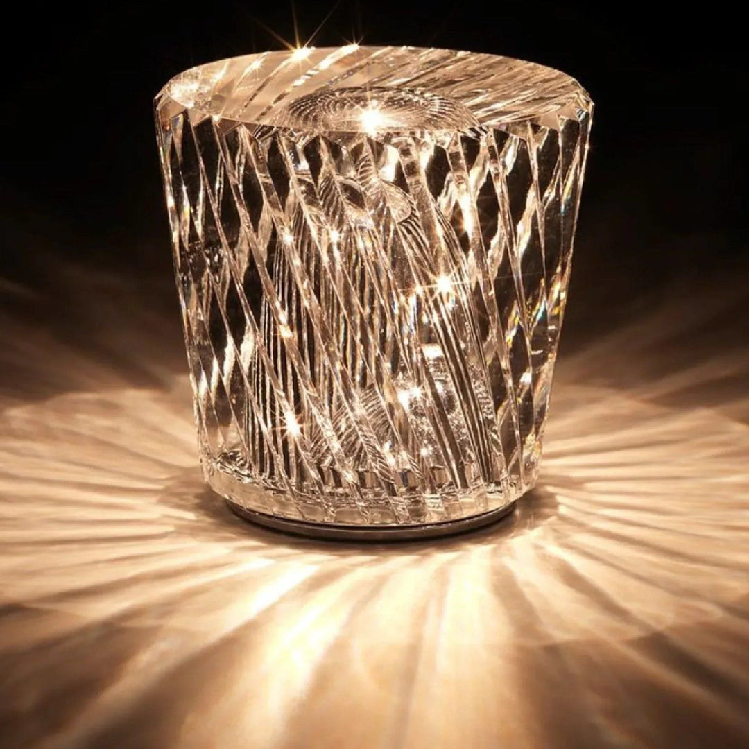 Lampe - Luksus Diamant Krystall LED Oppladbar tavlelampe