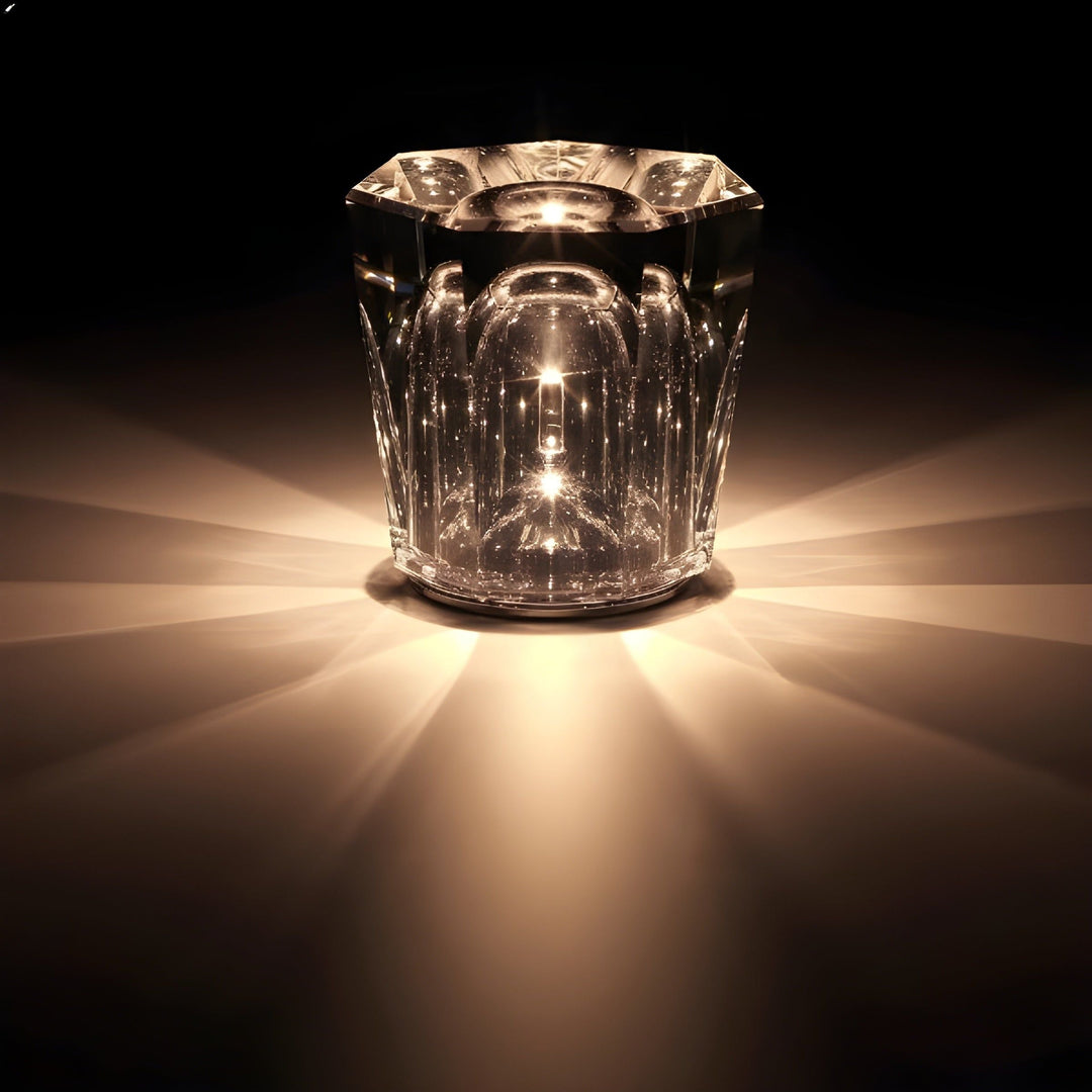 Lampe - Luksus Diamant Krystall LED Oppladbar tavlelampe