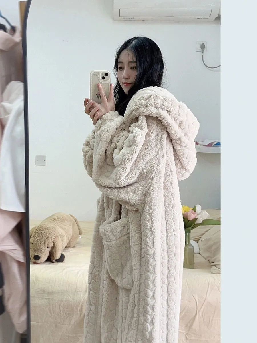 Skanto | Amy Nightfall Kåpe – Myk dames kåpe med hette og lommer