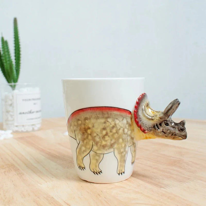 Kaffe kopp formet som dyr og dinosaur