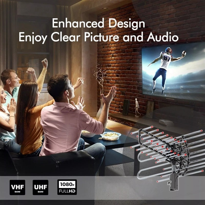 Skanto | Long Range Outdoor TV Antenna med HD Signal Booster