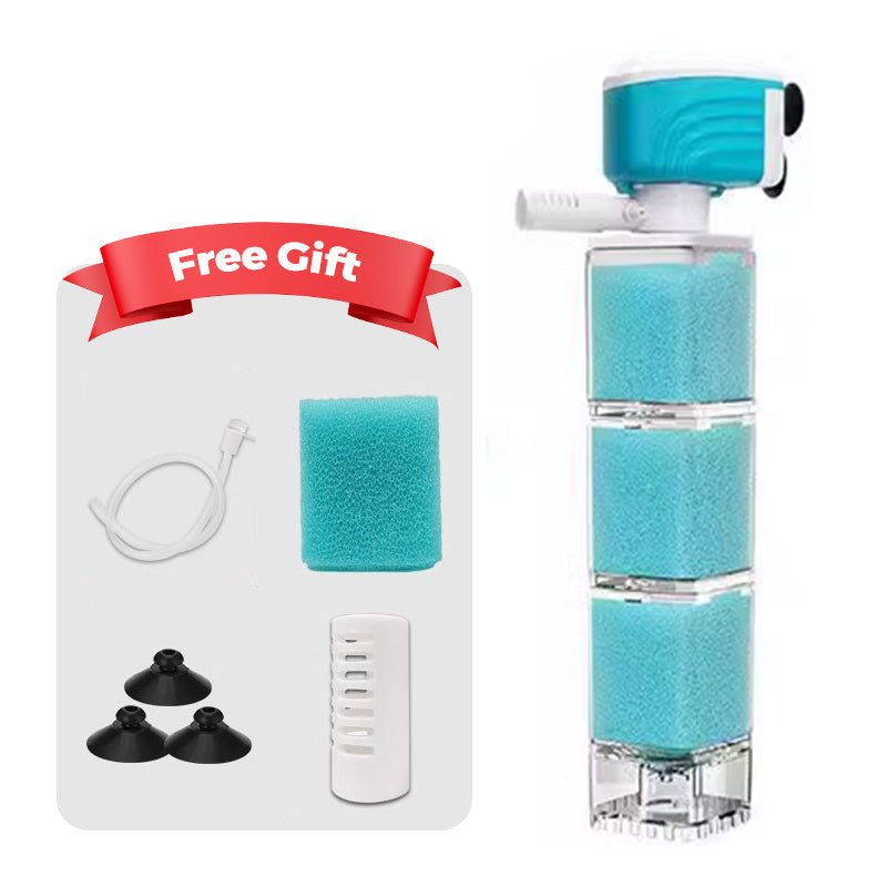 Skanto | AQUAFLOW 5-IN-1 – Krystallklart vann & Automatisk rengjøring for akvarier