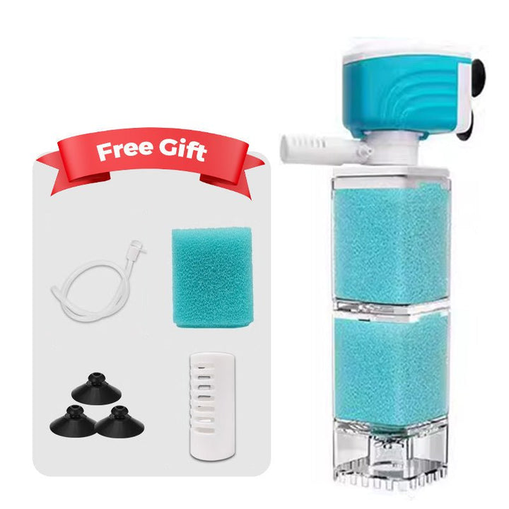 Skanto | AQUAFLOW 5-IN-1 – Krystallklart vann & Automatisk rengjøring for akvarier