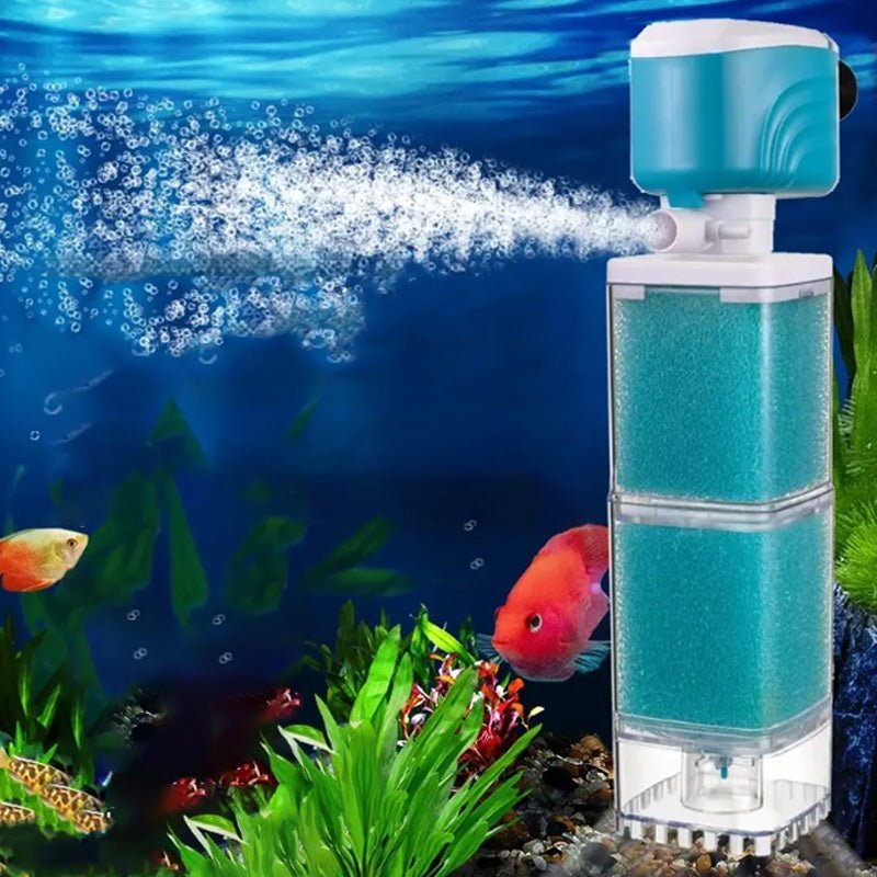 Skanto | AQUAFLOW 5-IN-1 – Krystallklart vann & Automatisk rengjøring for akvarier