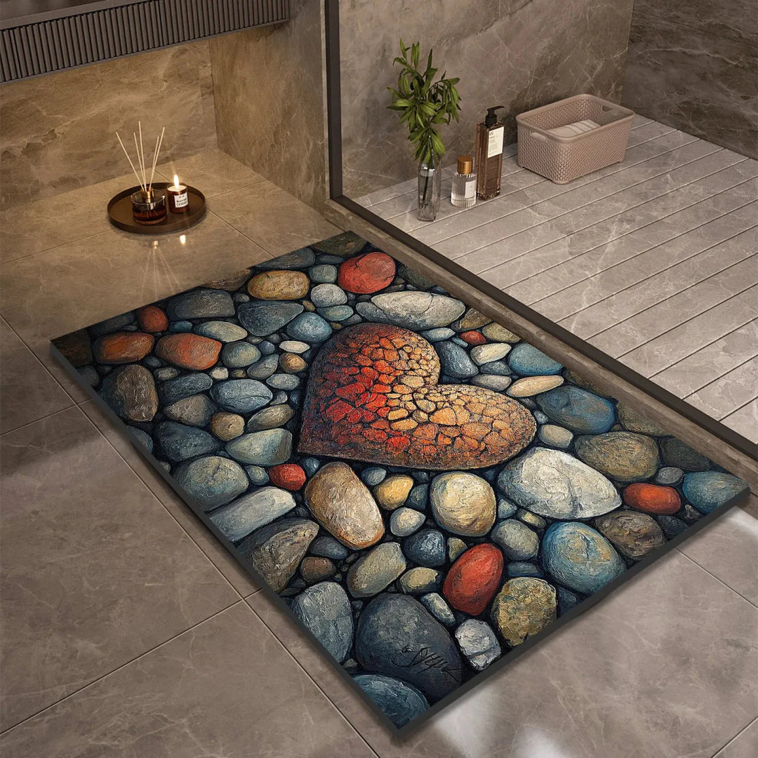 Skanto | AQUASOFT BADERMATTE – Diatomitt Badematte for Sikkerhet & Komfort