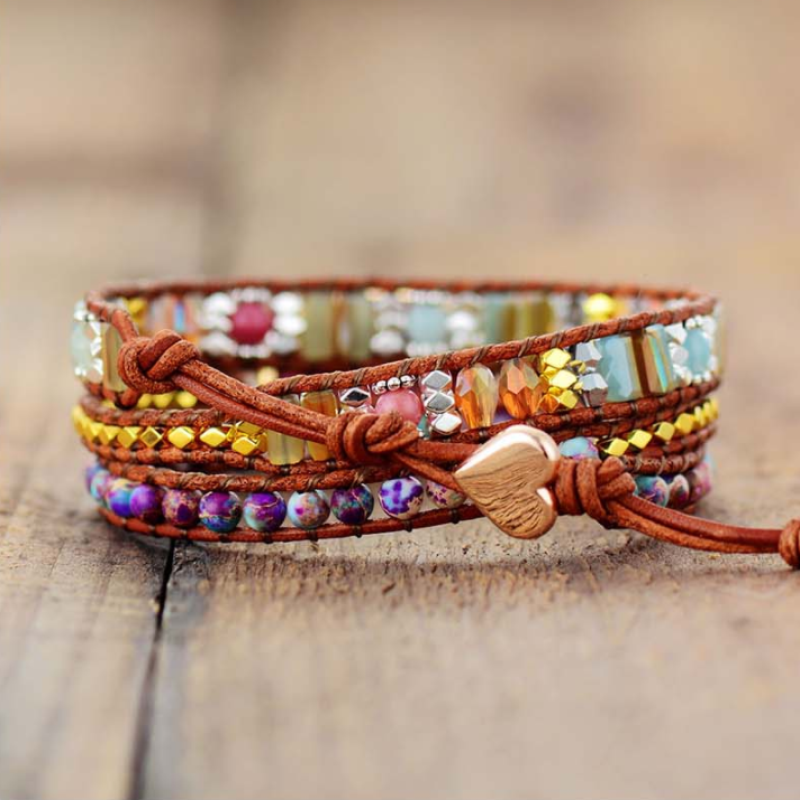 Fascinerende Winnie Wrap Armbånd med Unike Stener | Et Magisk Smykke for Din Stil Skanto