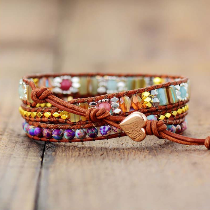 Fascinerende Winnie Wrap Armbånd med Unike Stener | Et Magisk Smykke for Din Stil Skanto