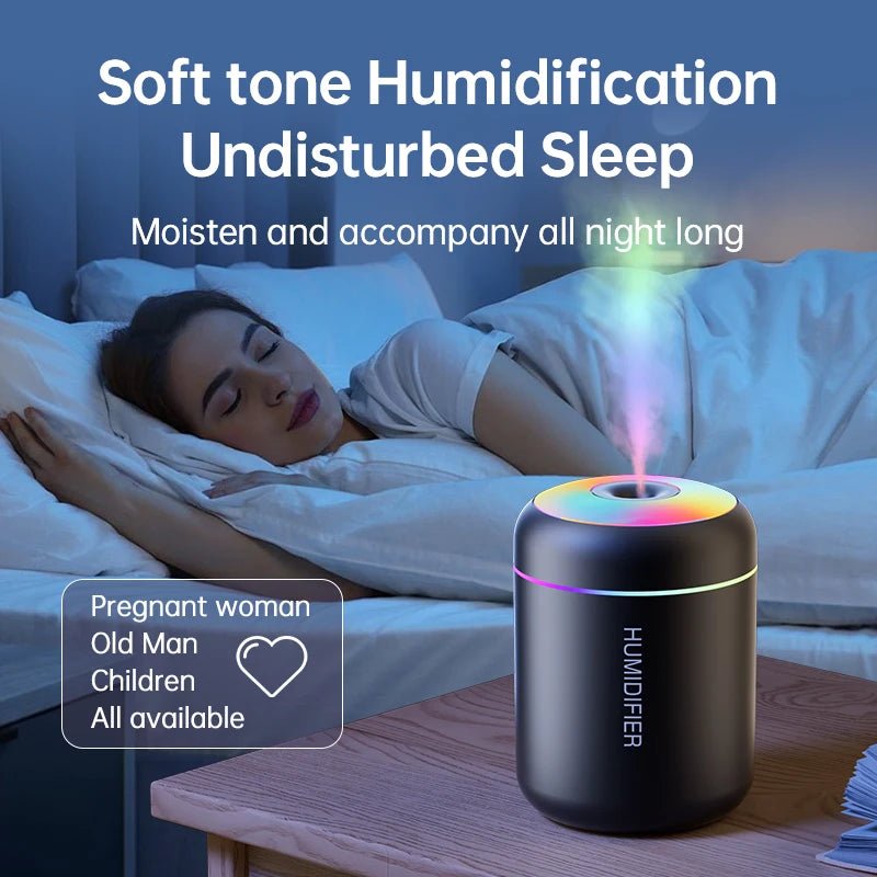 Skanto | AromaMist Mini – 180ml USB Luftfukter med LED-belysning