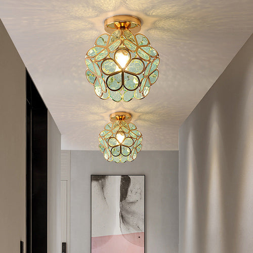 Skanto | Kunstnerisk Glass Taklampe med Blomster Mønster - FlowerHall