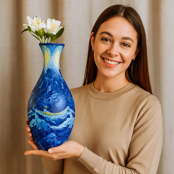 Skanto | Noble 3D Puzzle Vase - Brukbar for ekte blomster