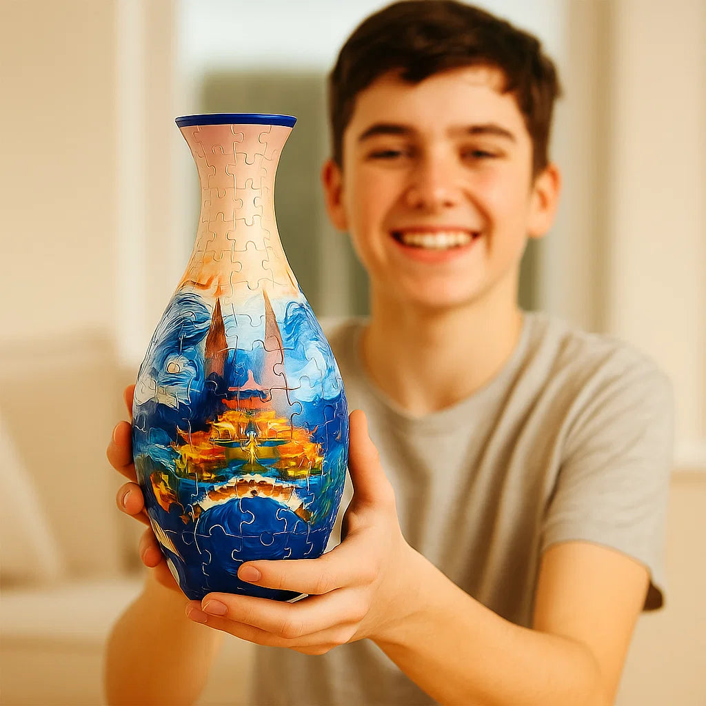 Skanto | Noble 3D Puzzle Vase - Brukbar for ekte blomster