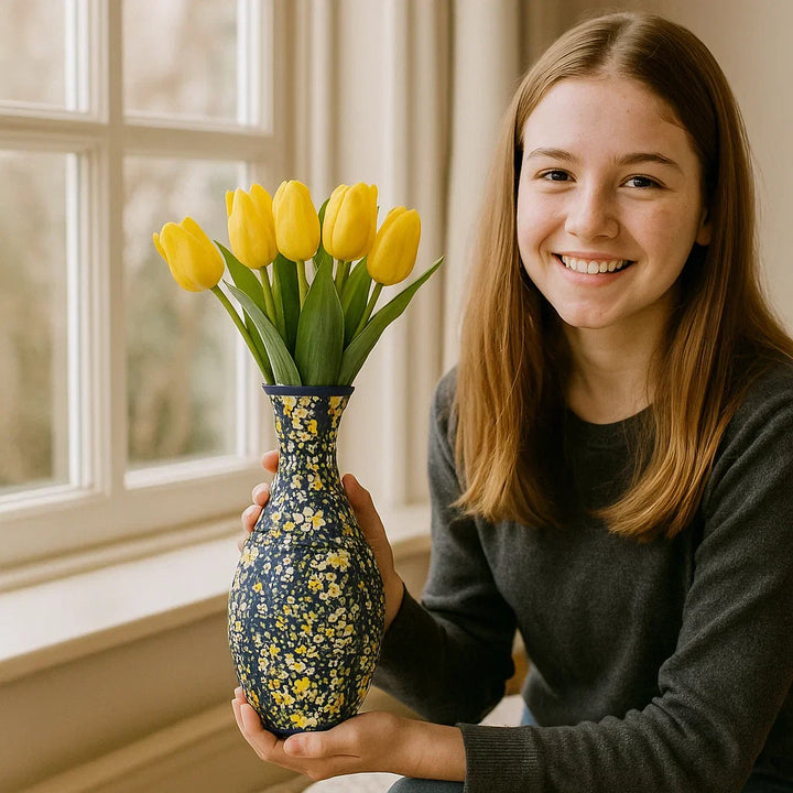 Skanto | Noble 3D Puzzle Vase - Brukbar for ekte blomster