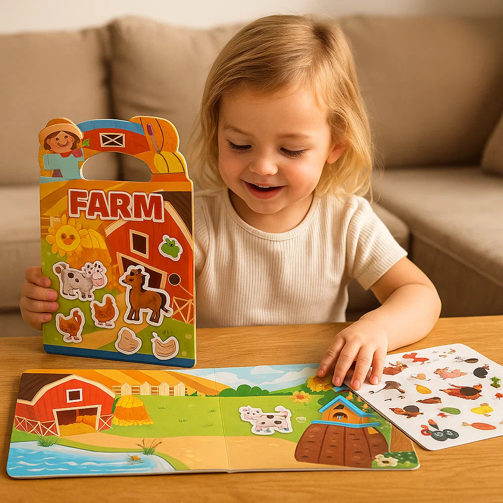 Norvo | Gjenbrukbare Montessori klistrebøker med ulike temaverdener