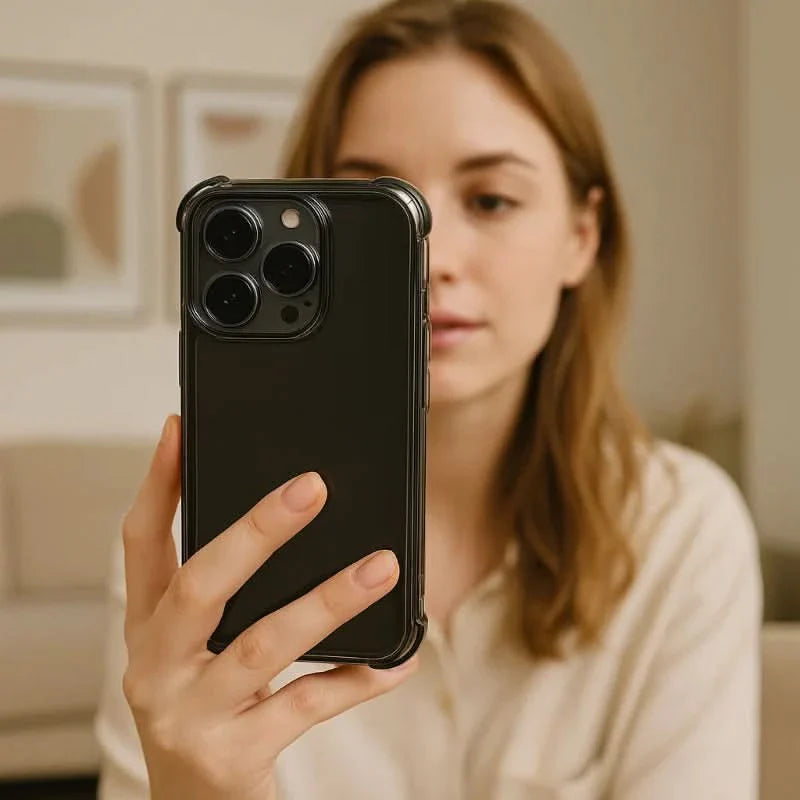 Skanto | Støtsikkert Gjennomsiktig Bumperdeksel for iPhone