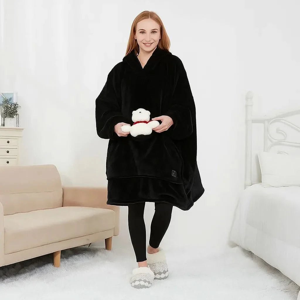 Skanto | USB oppvarmet teppe hoodie for intens varme