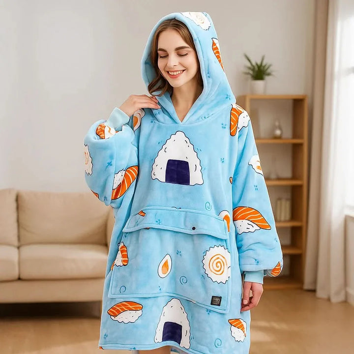Skanto | USB oppvarmet teppe hoodie for intens varme