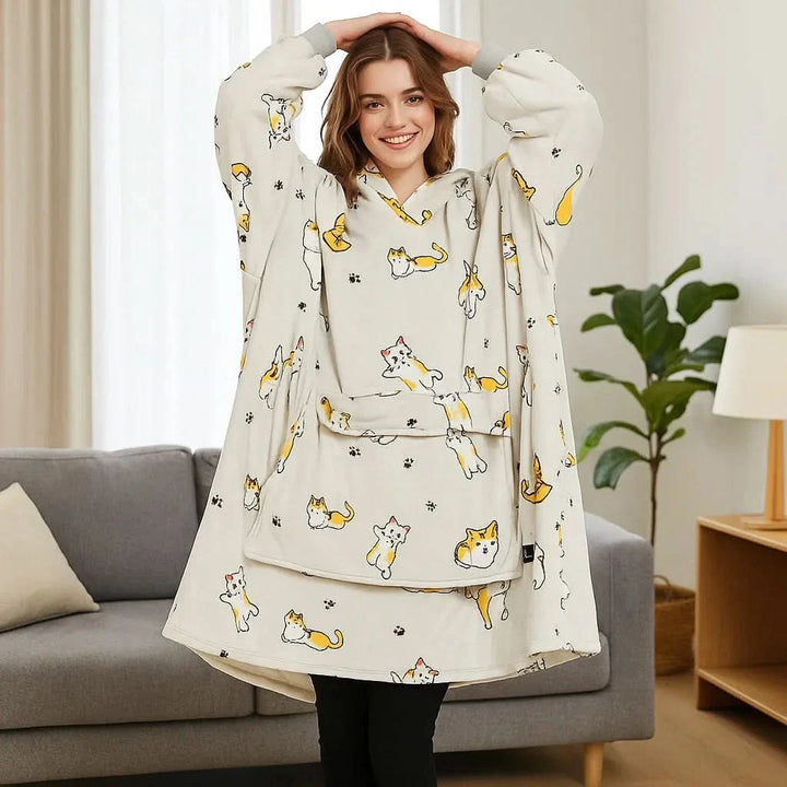 Skanto | USB oppvarmet teppe hoodie for intens varme