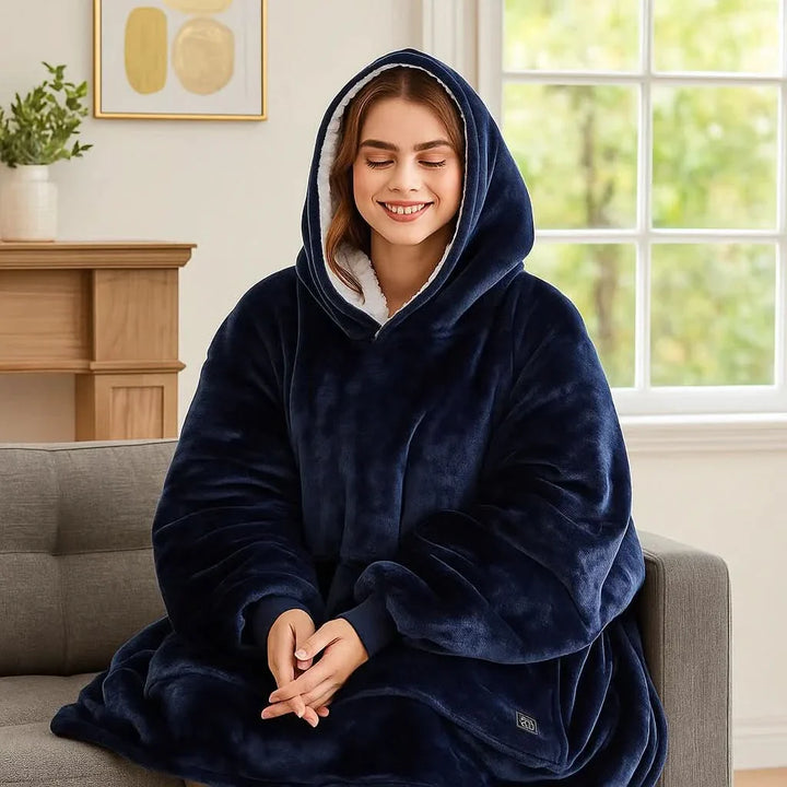 Skanto | USB oppvarmet teppe hoodie for intens varme