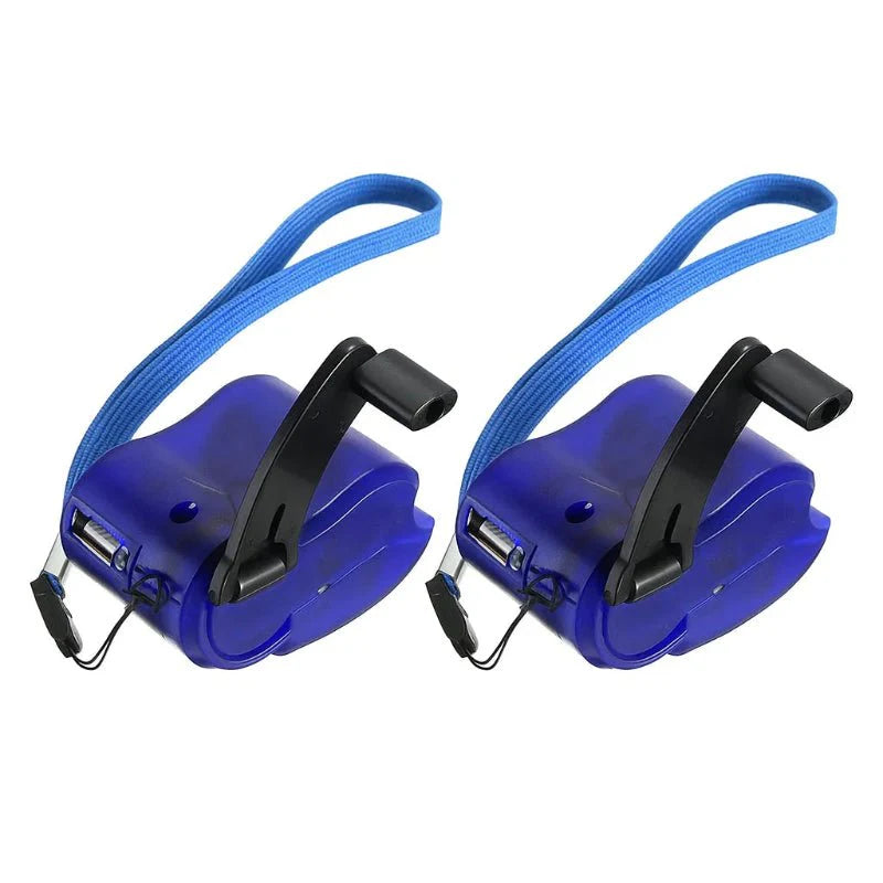 Skanto | Portable håndsveiv nød-lader med USB & LED
