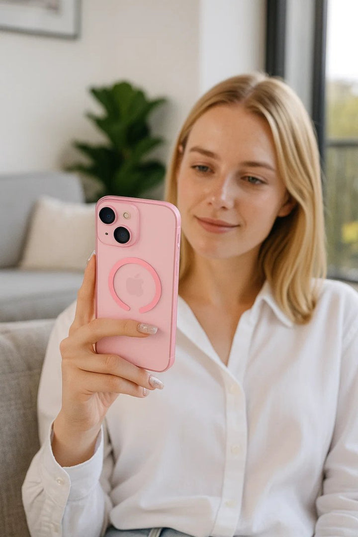 Skanto | AURACLEAR – Ultra-Tynn Matt Gjennomsiktig MagSafe Etui for iPhone