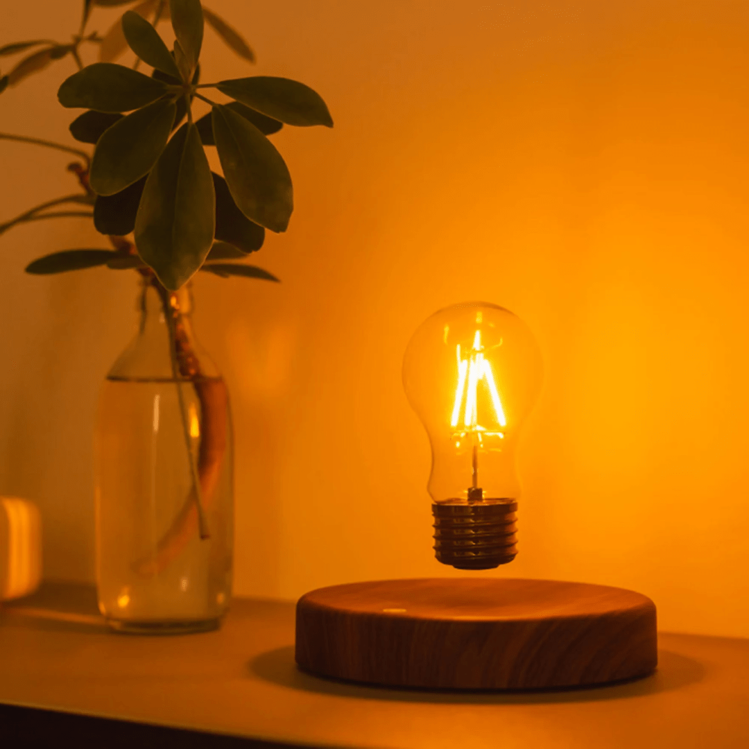 Skanto | LumiGlide Flytende LED-pære | Magnetisk levitasjonslys med berøringskontroll for moderne rom