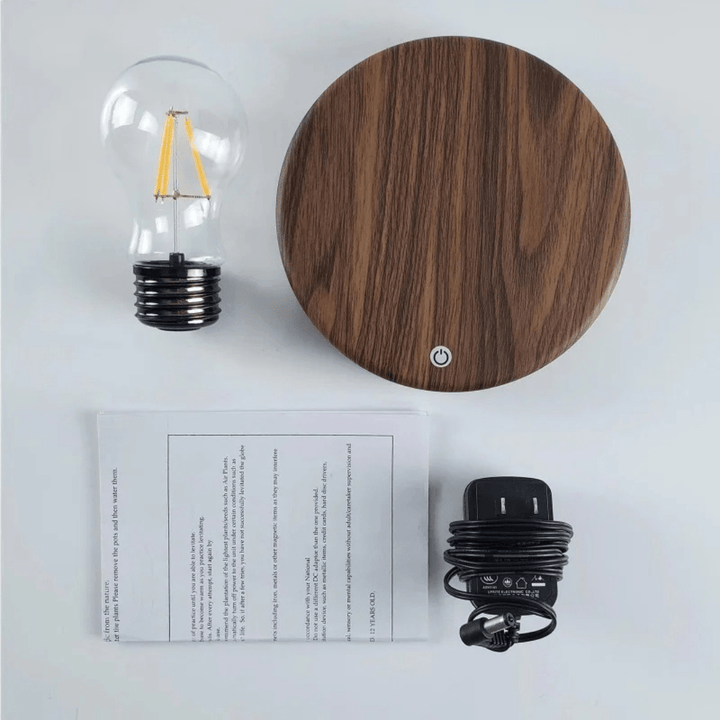 Skanto | LumiGlide Flytende LED-pære | Magnetisk levitasjonslys med berøringskontroll for moderne rom