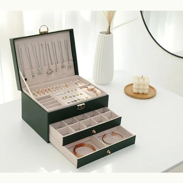 Skanto | AURELIA BOX – Multilags lær smykkorganisator for stilfull oppbevaring