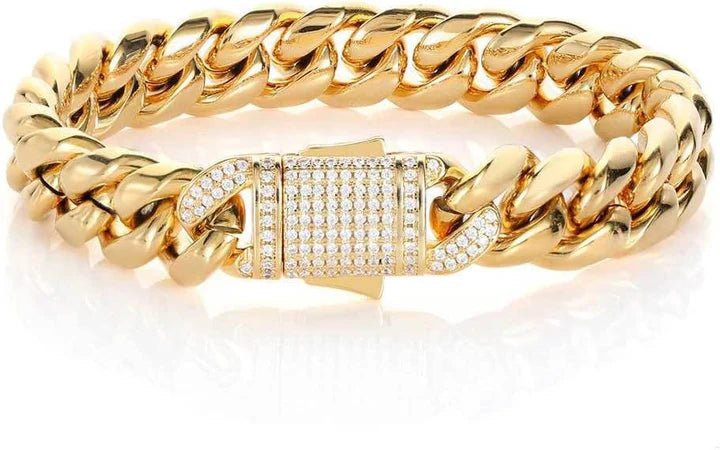 Skanto | AURELIUS – 18K Gullbelagt Cuban Link Armbånd for Menn