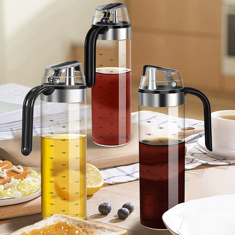 Auto Flip Krydderskrin Automatisk Lok og Tett Glass Krydderskanna | Skanto