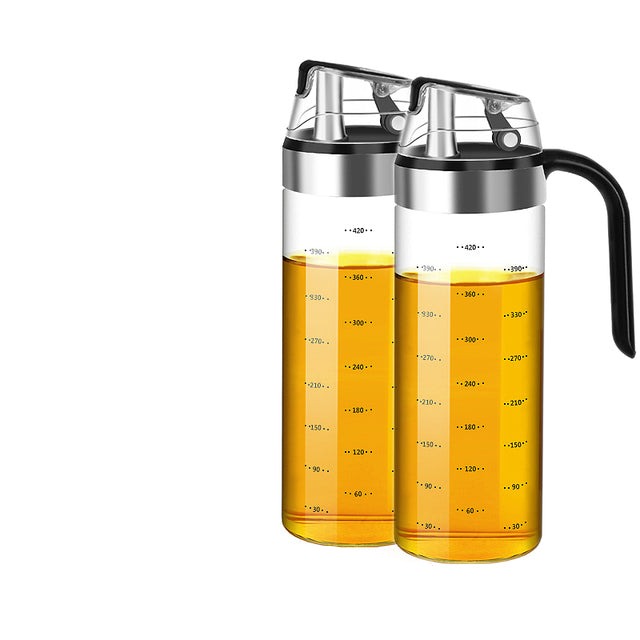 Auto Flip Krydderskrin Automatisk Lok og Tett Glass Krydderskanna | Skanto