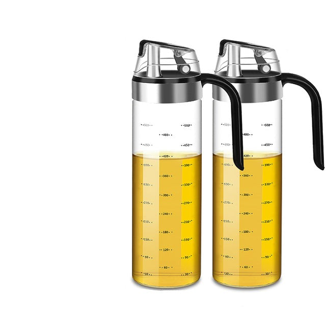 Auto Flip Krydderskrin Automatisk Lok og Tett Glass Krydderskanna | Skanto