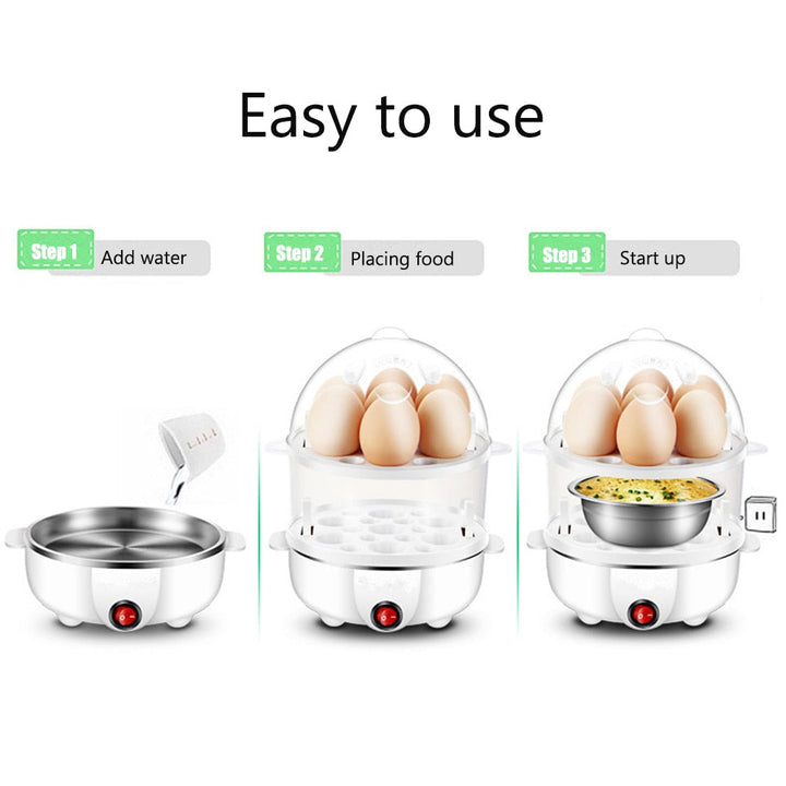 Automatisk Elektrisk Hurtig Eggkoker Dobbel Egg Kokt Eggkoker | Skanto
