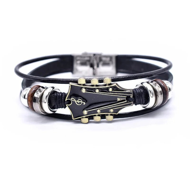 Skanto | AXECHORD – Gitar Læderarmbånd med Vintage-inspirert Design