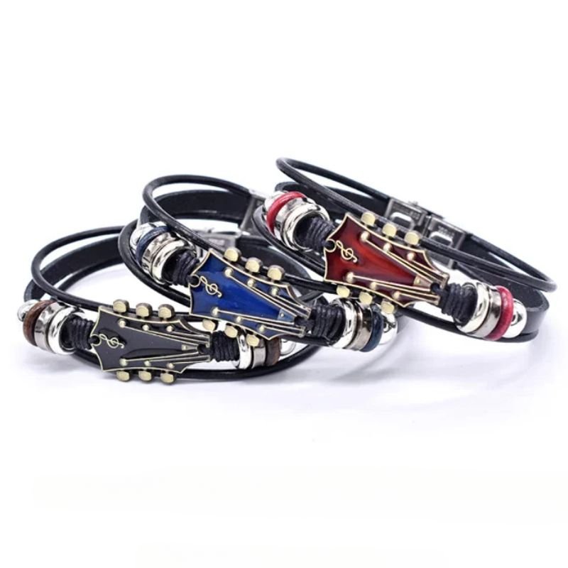 Skanto | AXECHORD – Gitar Læderarmbånd med Vintage-inspirert Design