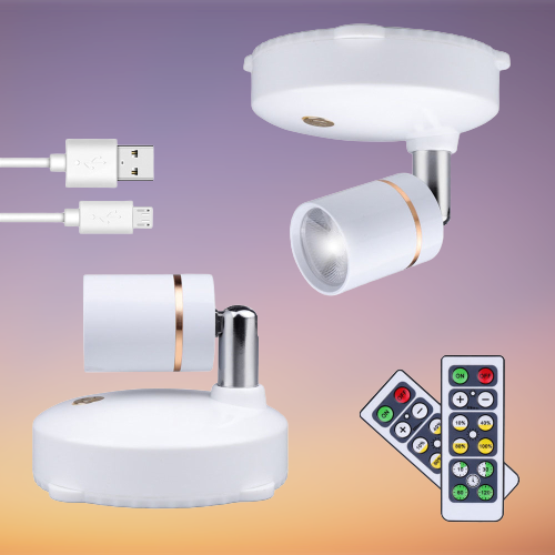 Skanto | Smart LED Fjernkontroll Oppladbar Spotlight